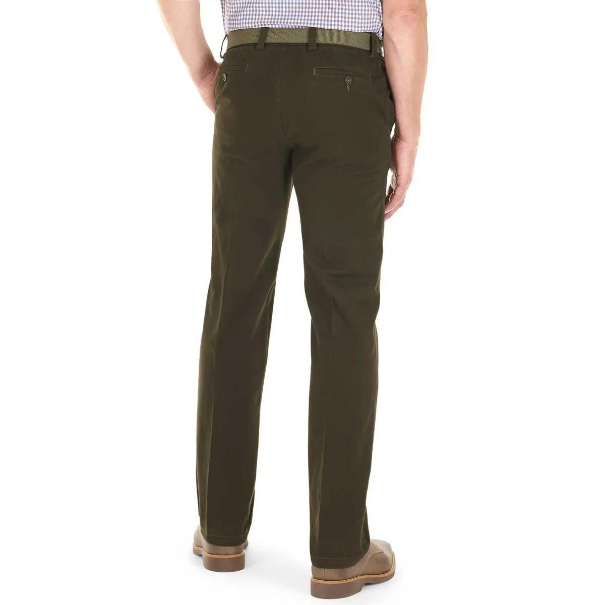 40% OFF GURTEEN Trousers - Longford Autumn Stretch Cotton Chinos – Bracken - 40 SHORT