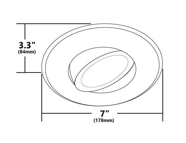 5/6 in. LED Gimbal Downlight Retrofit Kit, 3000K Black