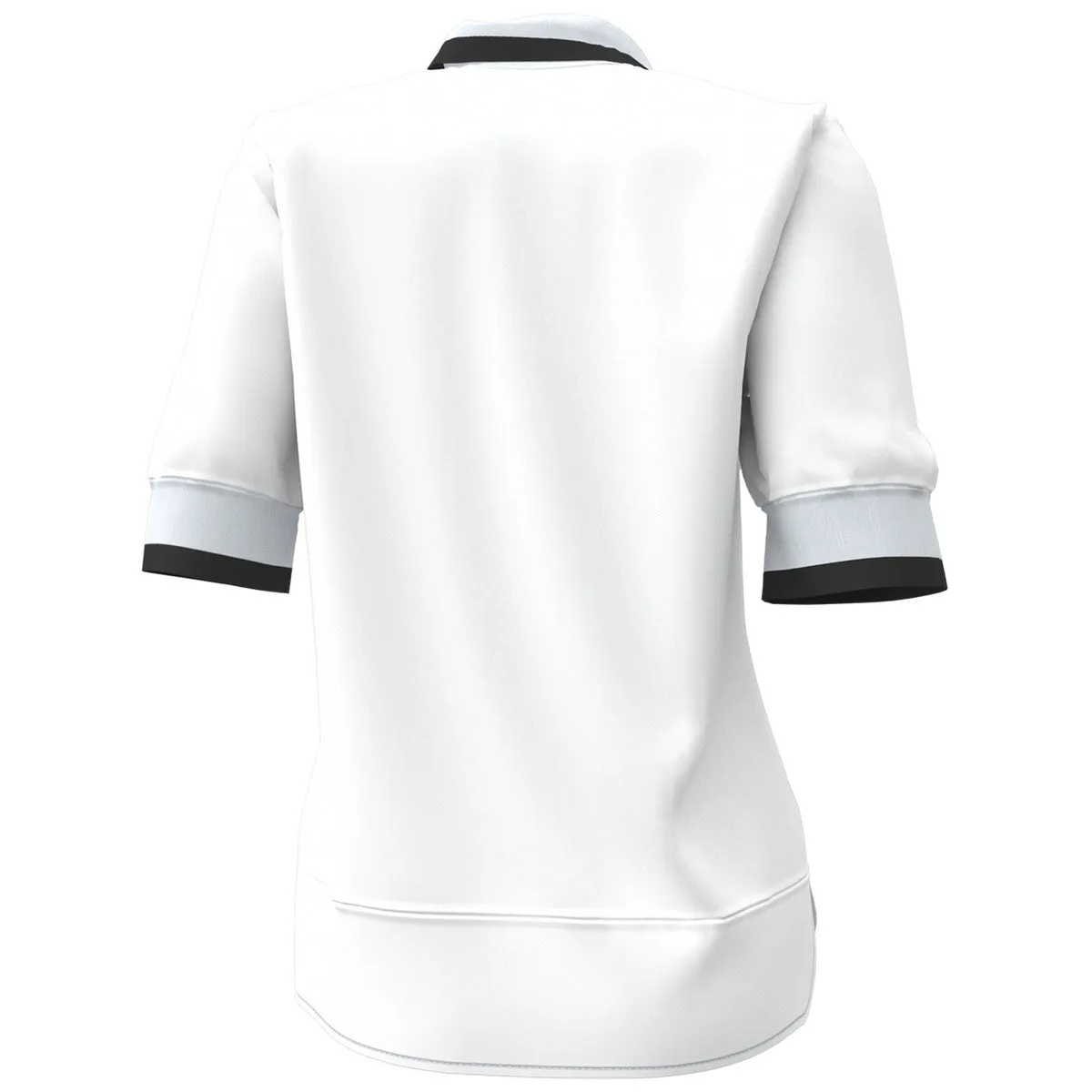 A. PUTNAM Women's Bright White Black Short Sleeve Polo