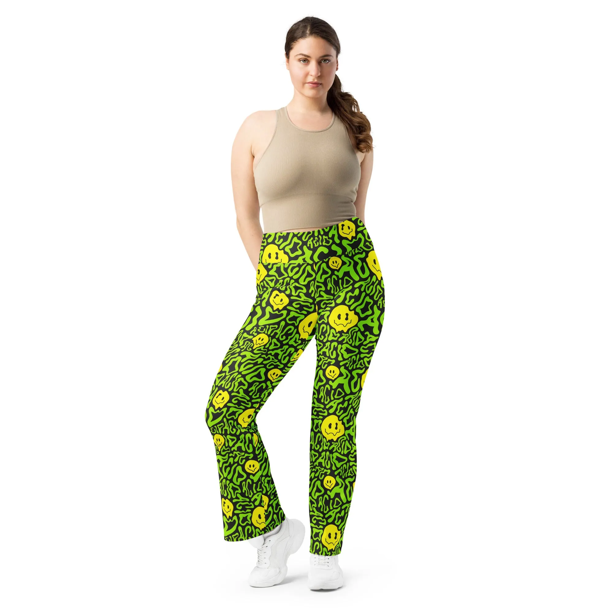 Acid Smilez Flare Leggings