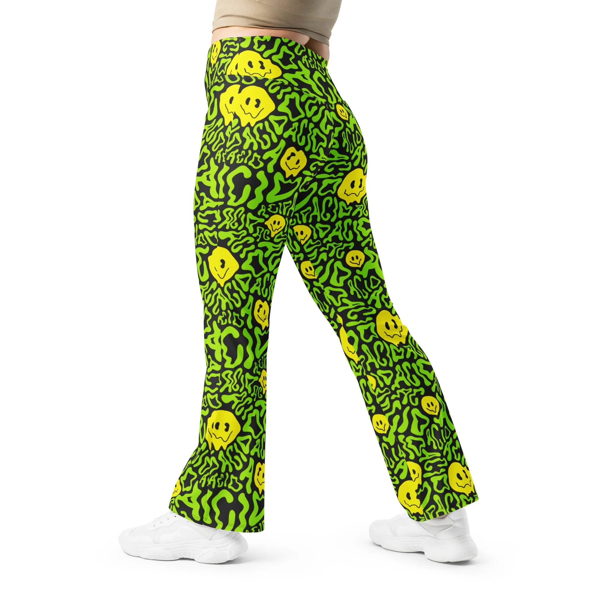 Acid Smilez Flare Leggings