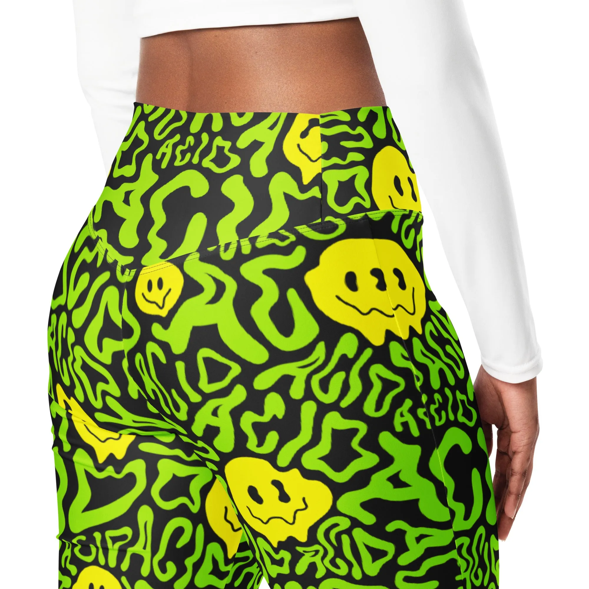 Acid Smilez Flare Leggings