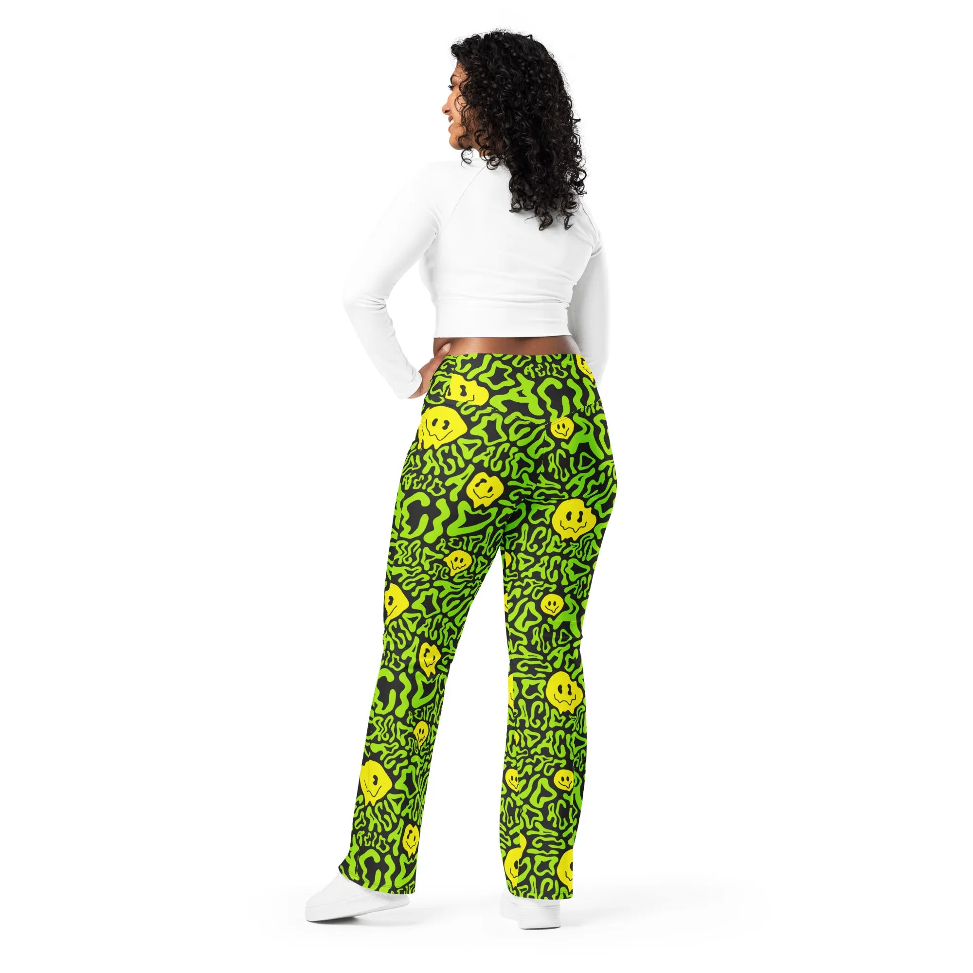 Acid Smilez Flare Leggings