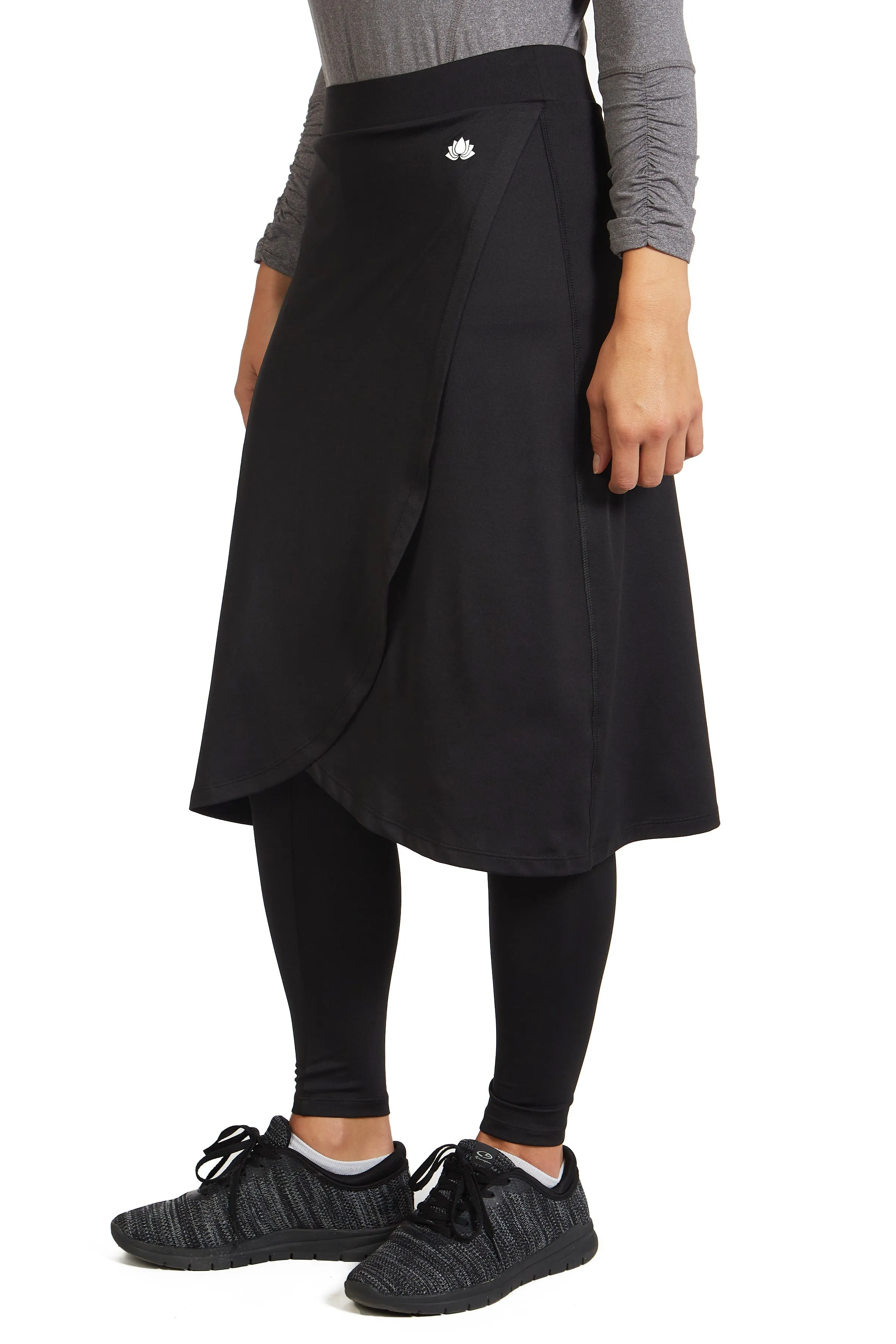 Ankle Midi Faux Wrap Snoga - Black