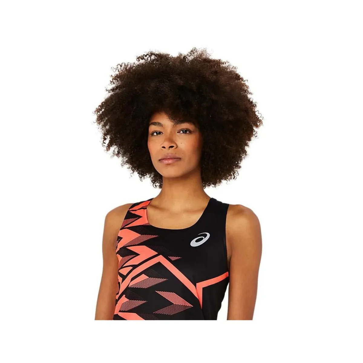 Asics Light Graphic Singlet Black Red Women's Tank Top