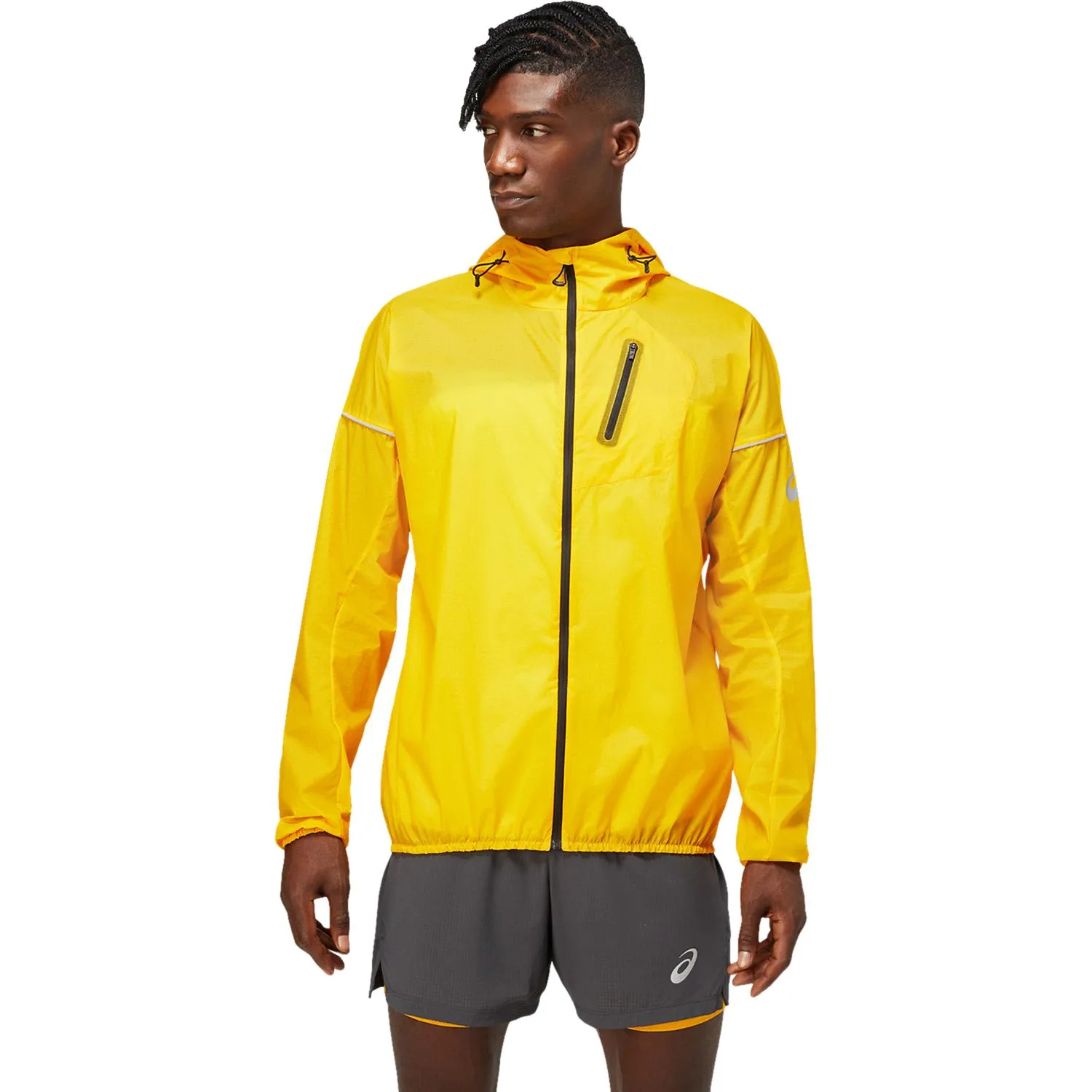 Asics Men&#x27;s Fujitrail Jacket Sunflower | Buy Asics Men&#x27;s Fujitrail Jacket Sunflower here | Outnorth