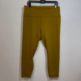 Athletic Leggings By Lululemon In Mustard, Size: 16