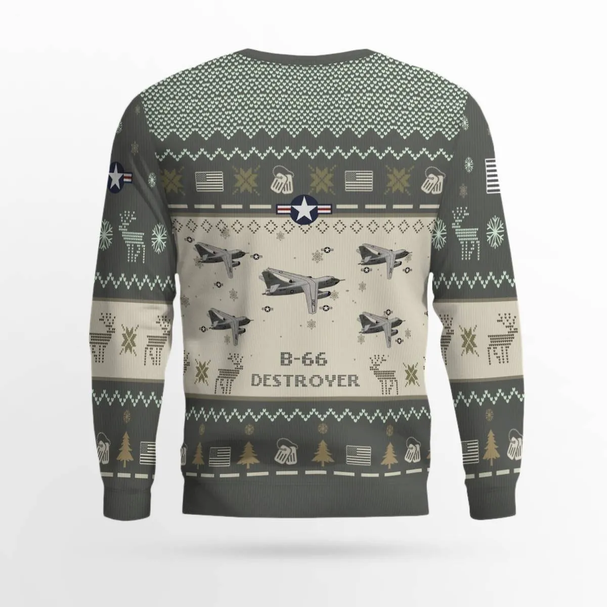 B-66 Destroyer B66 Aircraft Ugly Sweater, Ugly Sweater Christmas Shirt for Men Dad Veteran