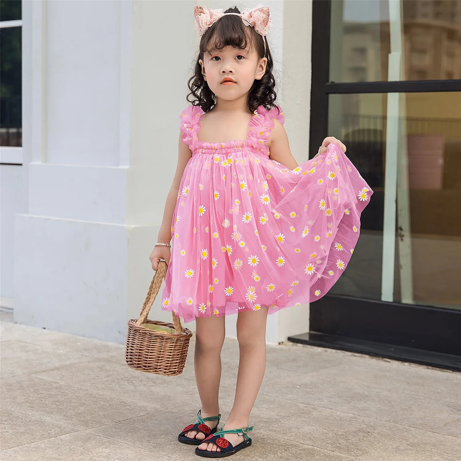 Baby Girls Tulle Tutu Dress Birthday Party Tulle Layered  Babydoll Dresses Size 6 Months-5 Years