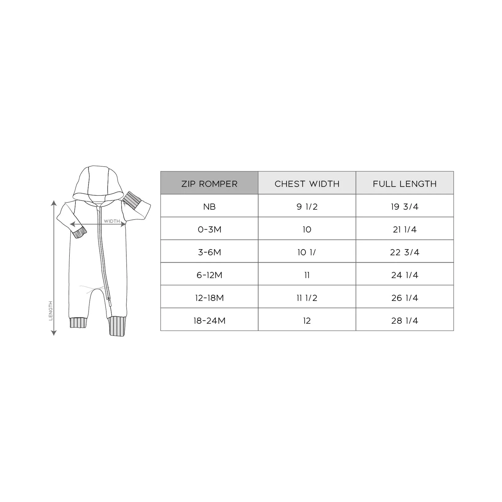 Babysprouts - Hooded Zip Romper - Storm Check