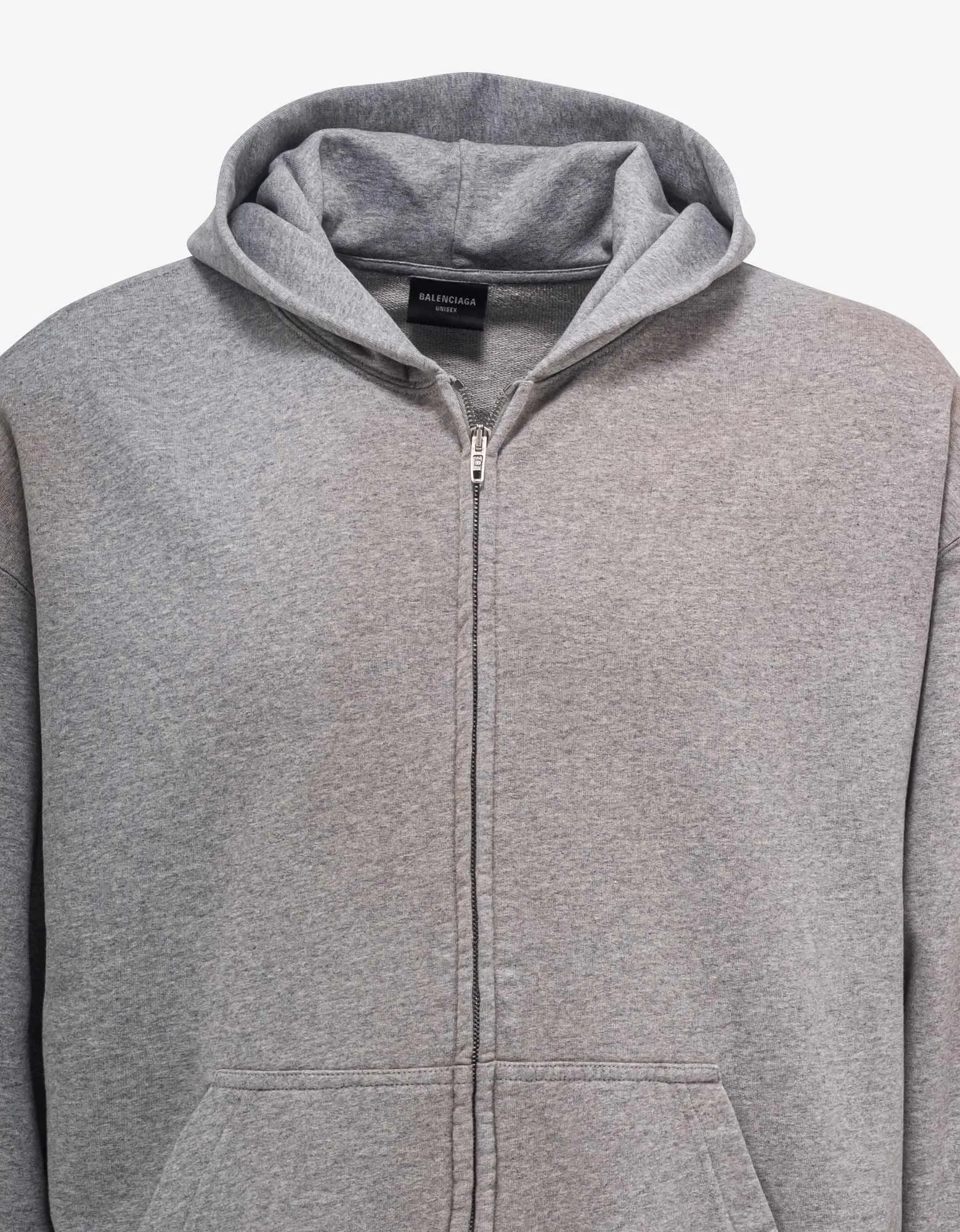 Balenciaga Grey Zip-Up Hoodie