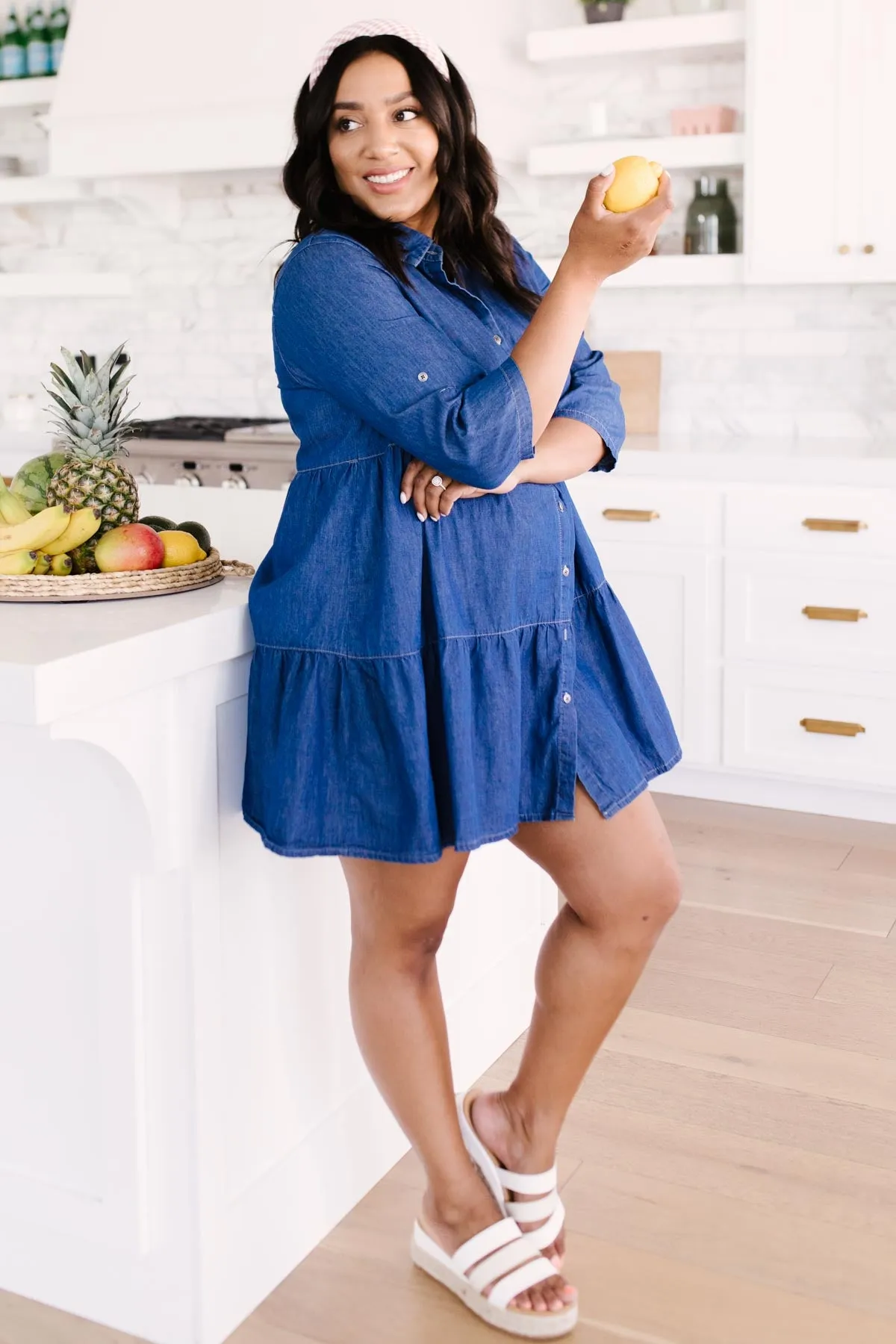 Blue Jean Baby Button Down Dress