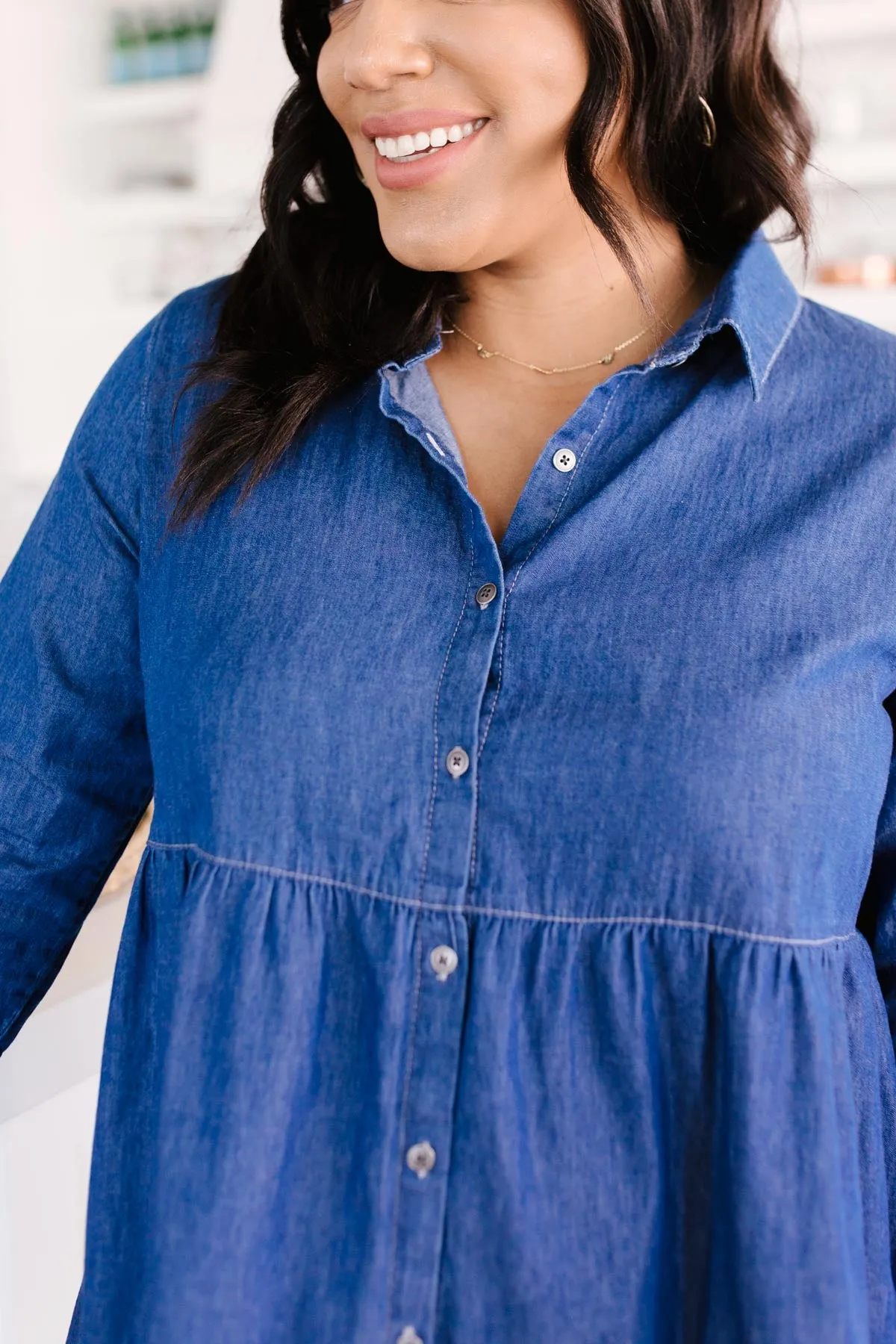 Blue Jean Baby Button Down Dress