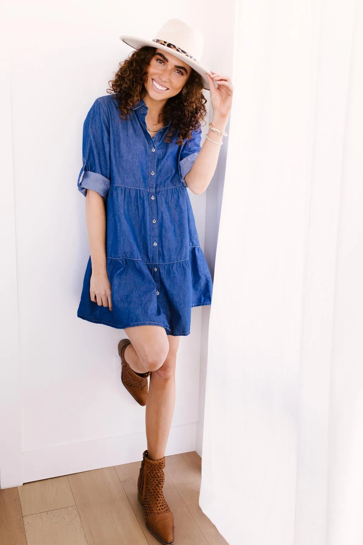 Blue Jean Baby Button Down Dress