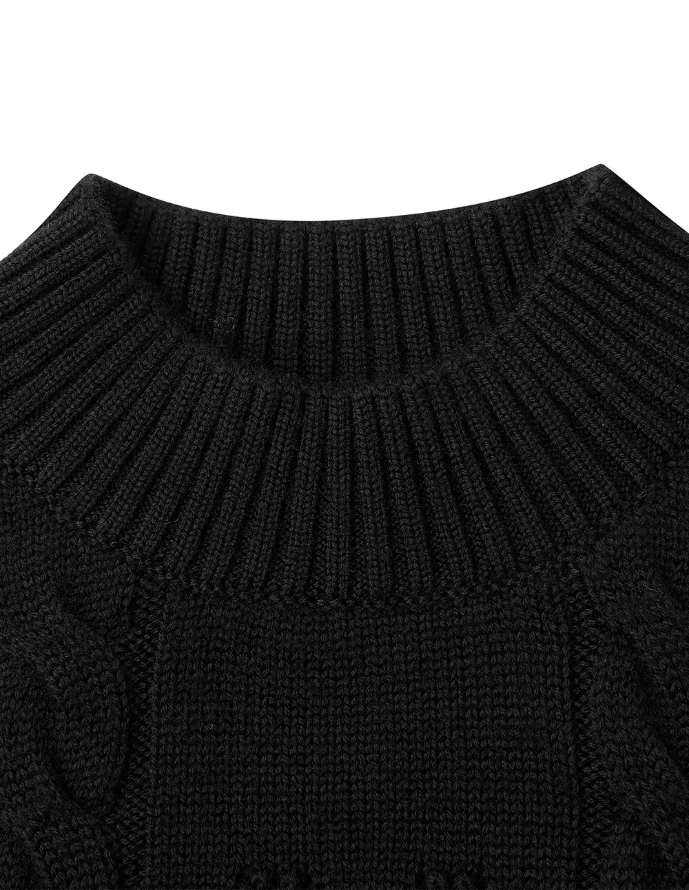 BORA AKSU Half Turtleneck Cutout Textured Wool Vest