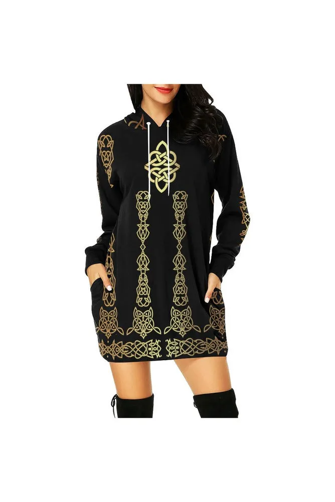 Celtic Bronze Hoodie Mini Dress