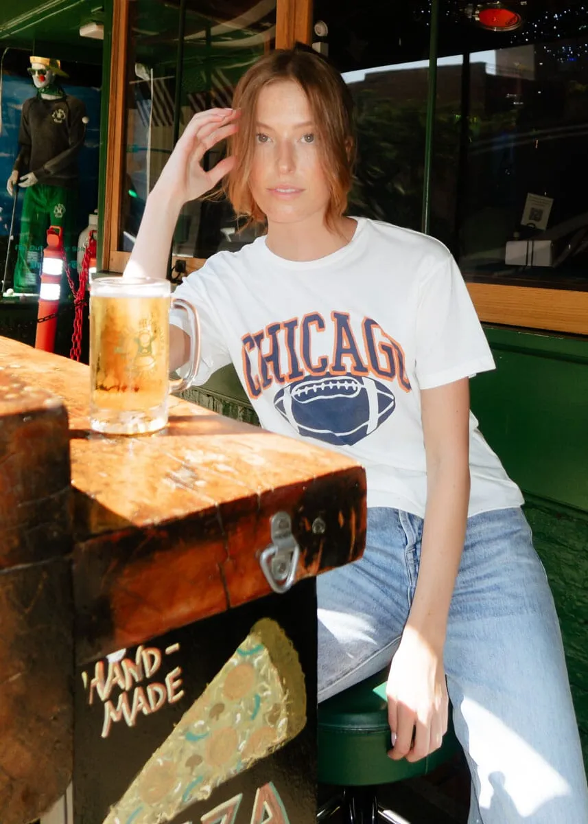 Chicago Football Vintage Crop T-Shirt