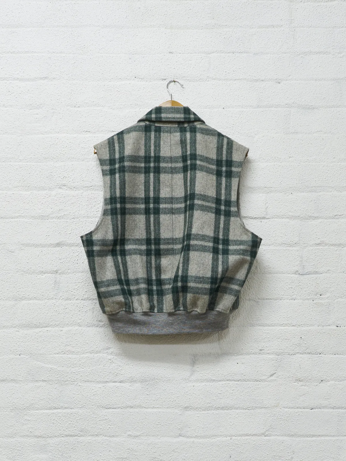 Comme des Garcons Homme Plus 1989 green plaid detachable liner bomber jacket - M