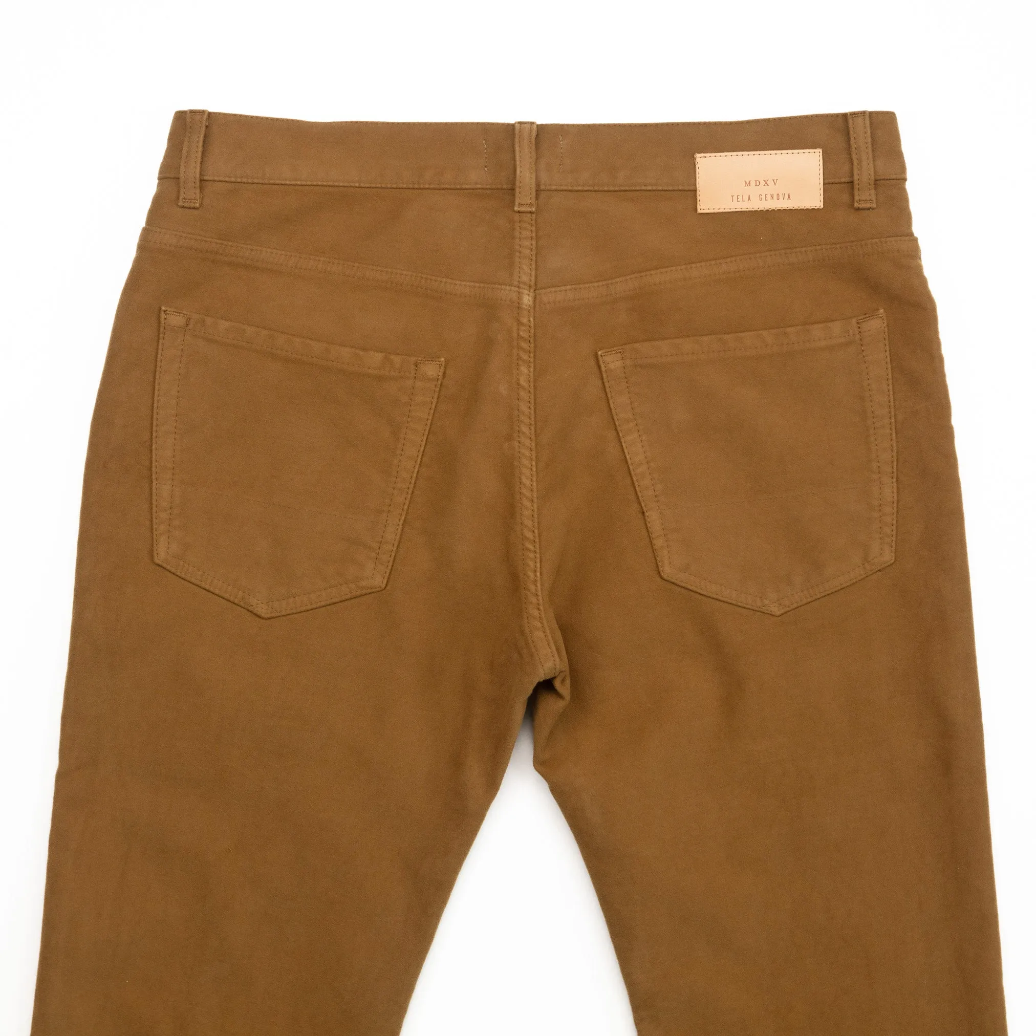 Davide Moleskin Chinos in Khaki