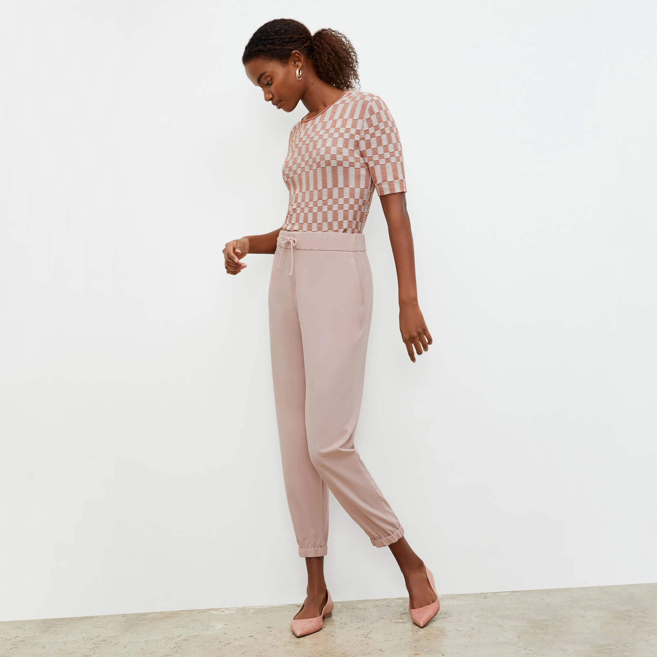 Delaney Jogger - OrigamiTech :: Blush