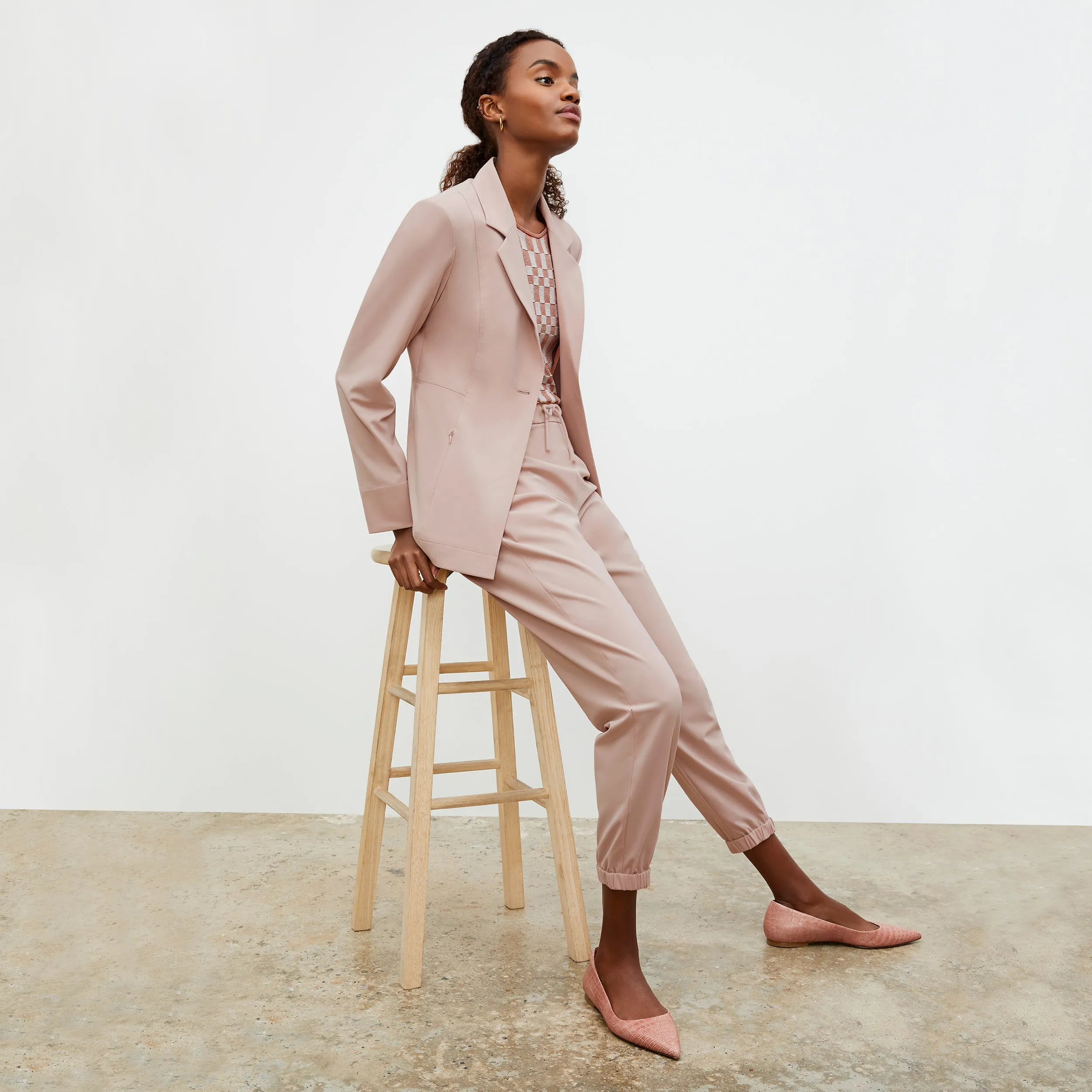 Delaney Jogger - OrigamiTech :: Blush