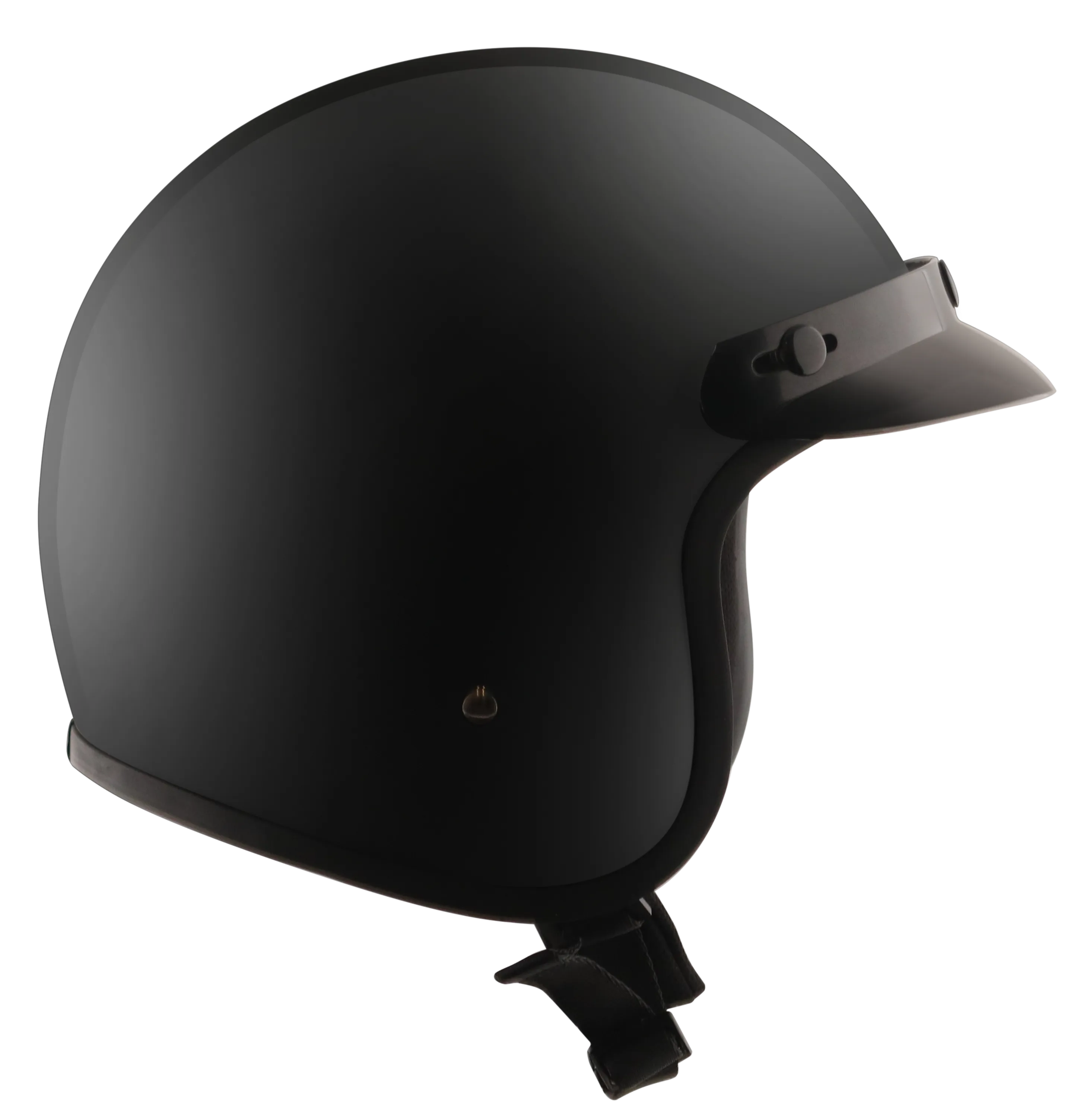 Detour Helmets D.O.T. Flat Black 3/4 Helmet for Motorcycle Riders with Visor