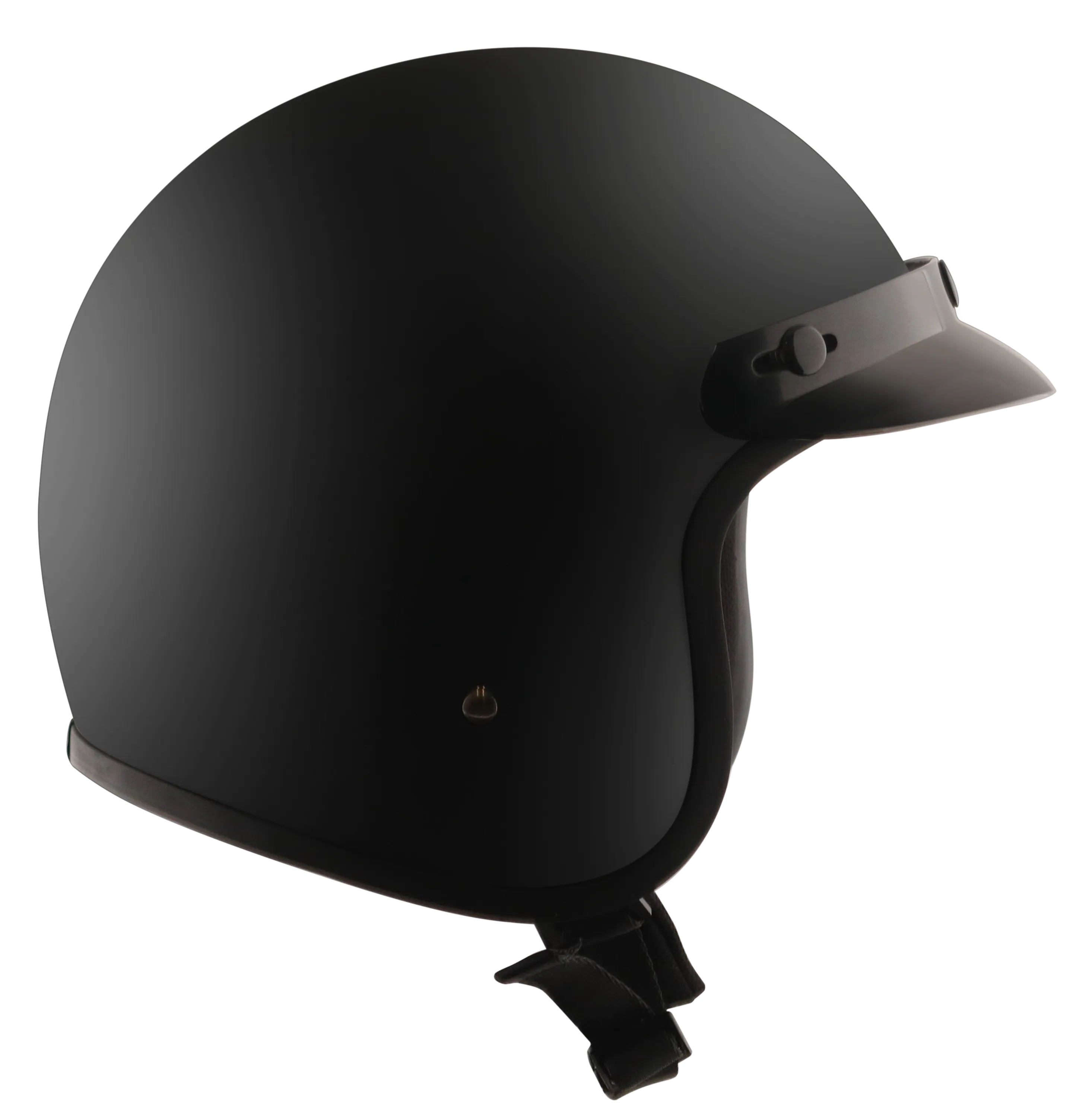 Detour Helmets D.O.T. Flat Black 3/4 Helmet for Motorcycle Riders with Visor