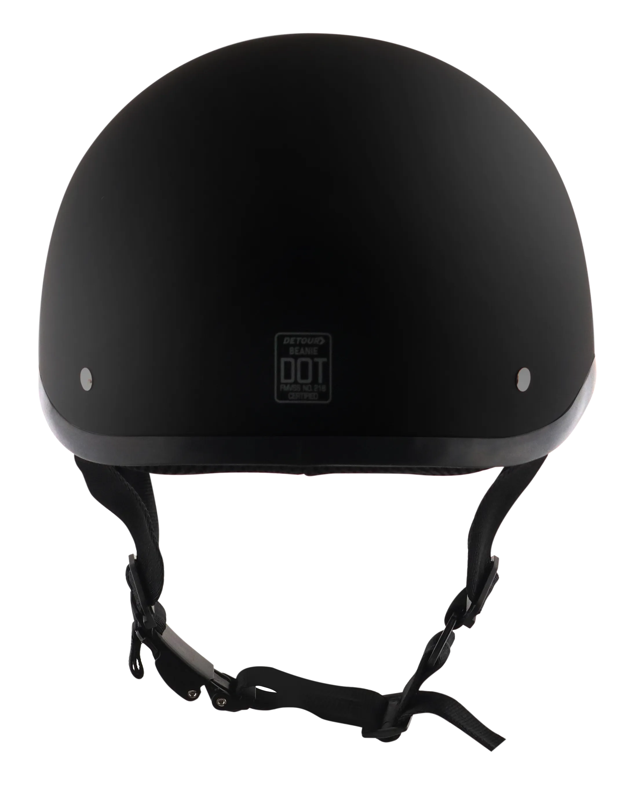 Detour Helmets D.O.T. Flat Black Half Helmet for Motorcycle Riders with Visor