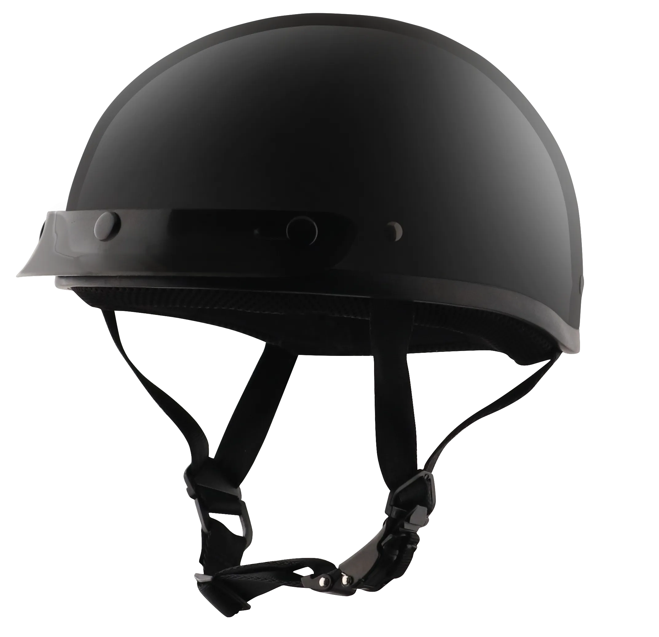 Detour Helmets D.O.T. Gloss Black Half Helmet for Motorcycle Riders with Visor