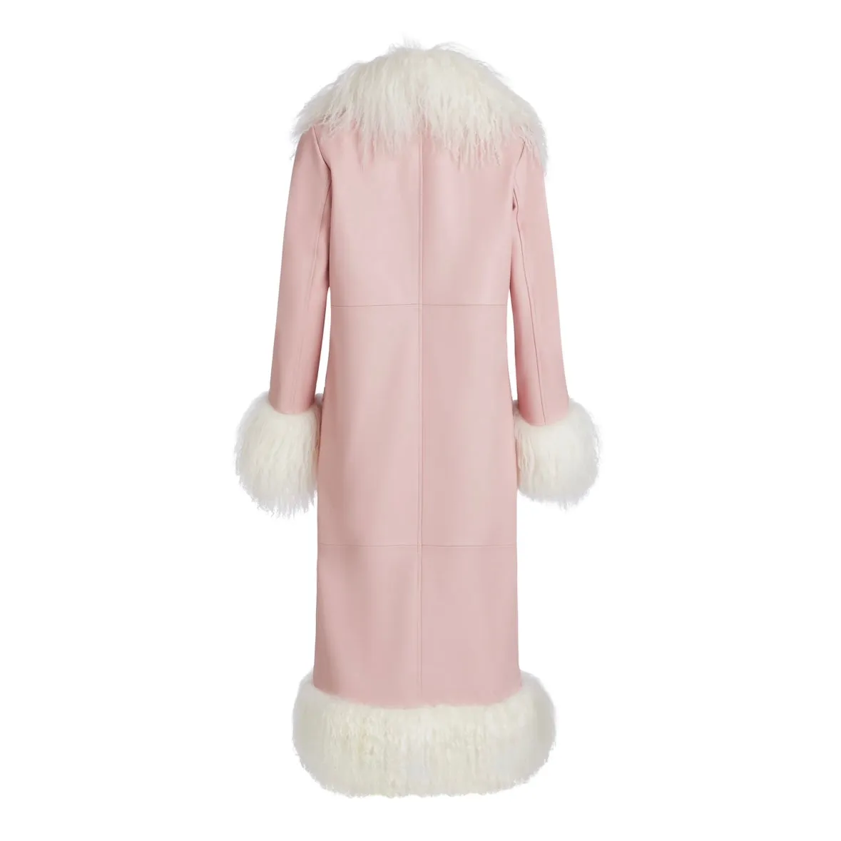 Dorothy Leather Shearling Maxi Coat