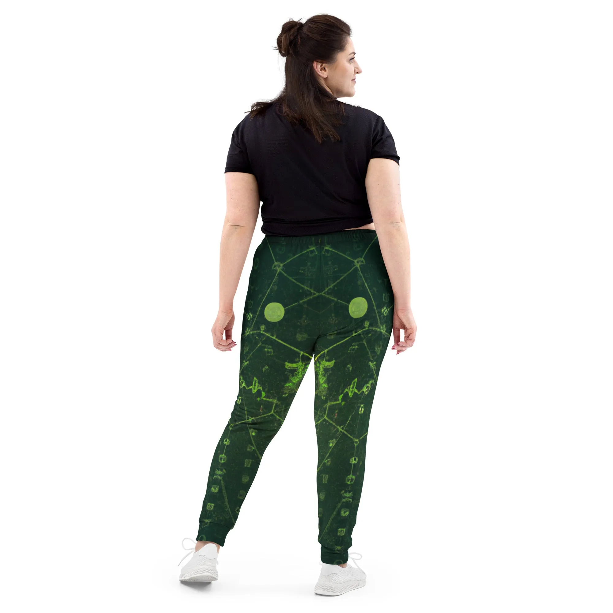 Eco-Friendly Dark Green Joggers - Soft Fleece Sweatpants for Women - Sustainable Lounge Wear