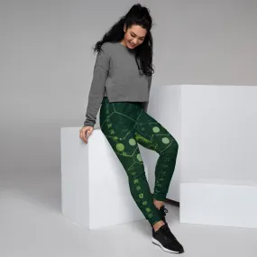 Eco-Friendly Dark Green Joggers - Soft Fleece Sweatpants for Women - Sustainable Lounge Wear