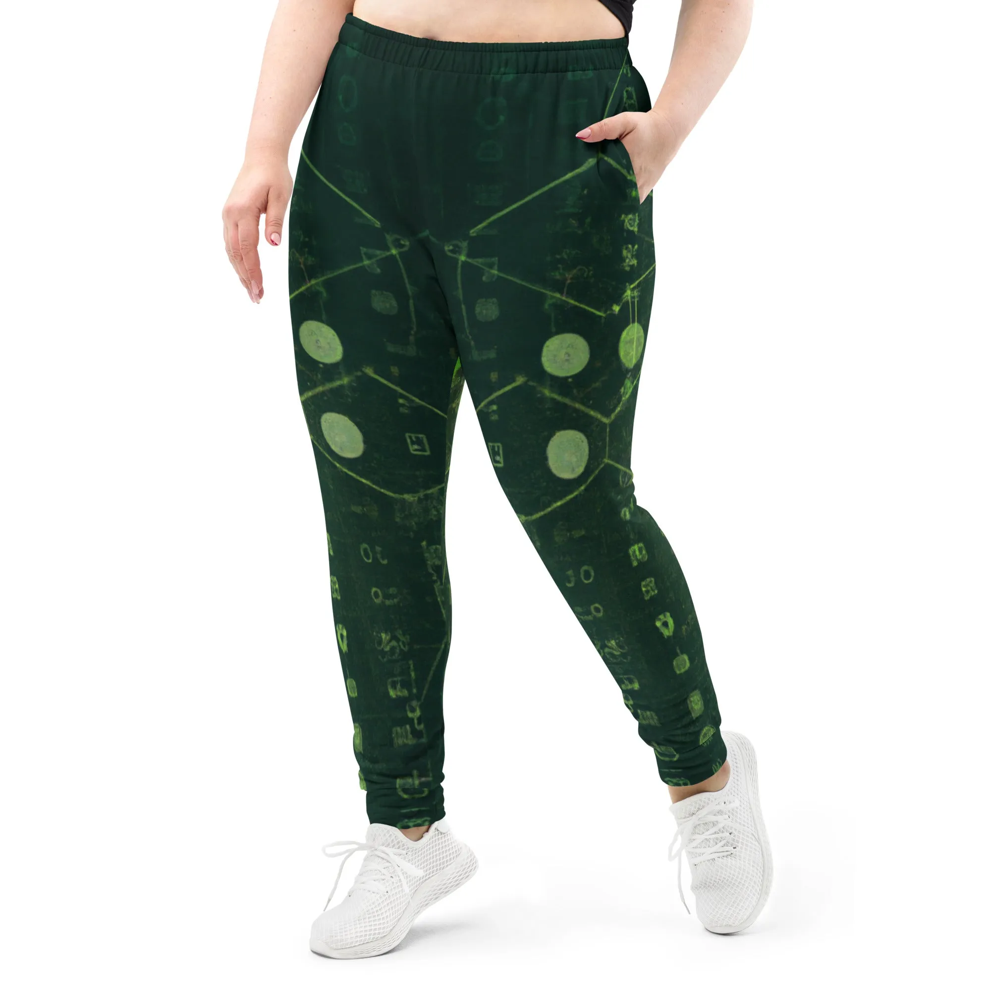 Eco-Friendly Dark Green Joggers - Soft Fleece Sweatpants for Women - Sustainable Lounge Wear