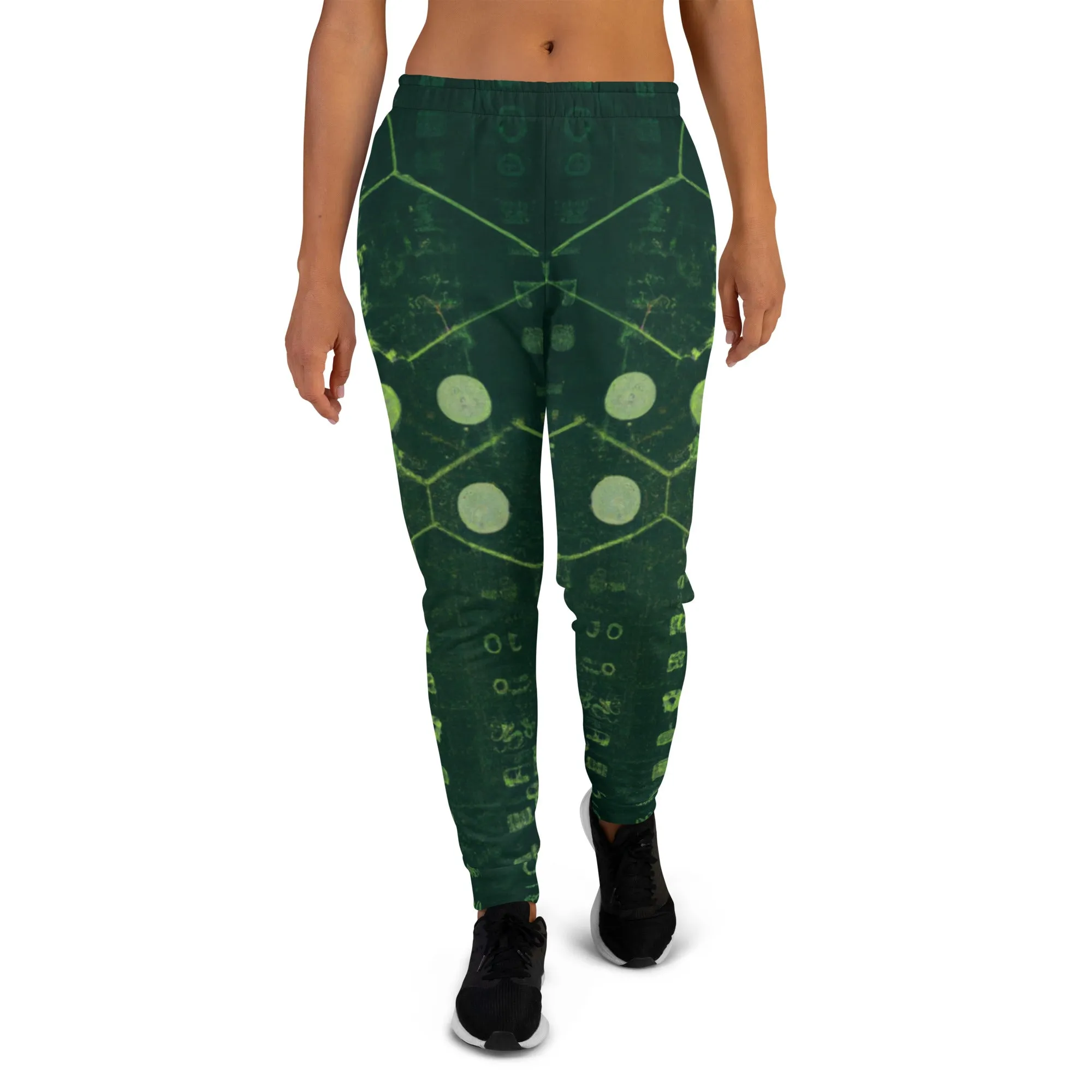 Eco-Friendly Dark Green Joggers - Soft Fleece Sweatpants for Women - Sustainable Lounge Wear