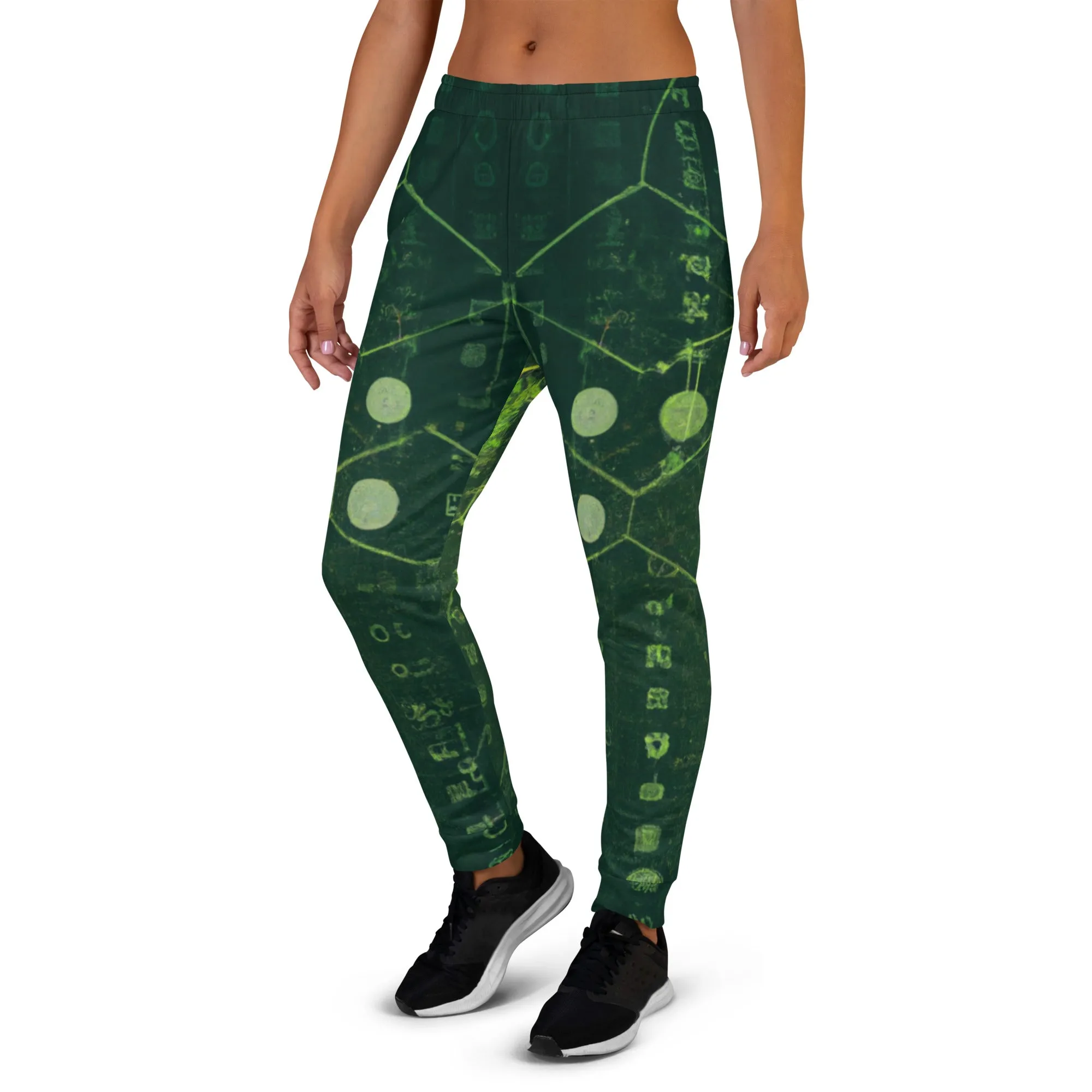 Eco-Friendly Dark Green Joggers - Soft Fleece Sweatpants for Women - Sustainable Lounge Wear