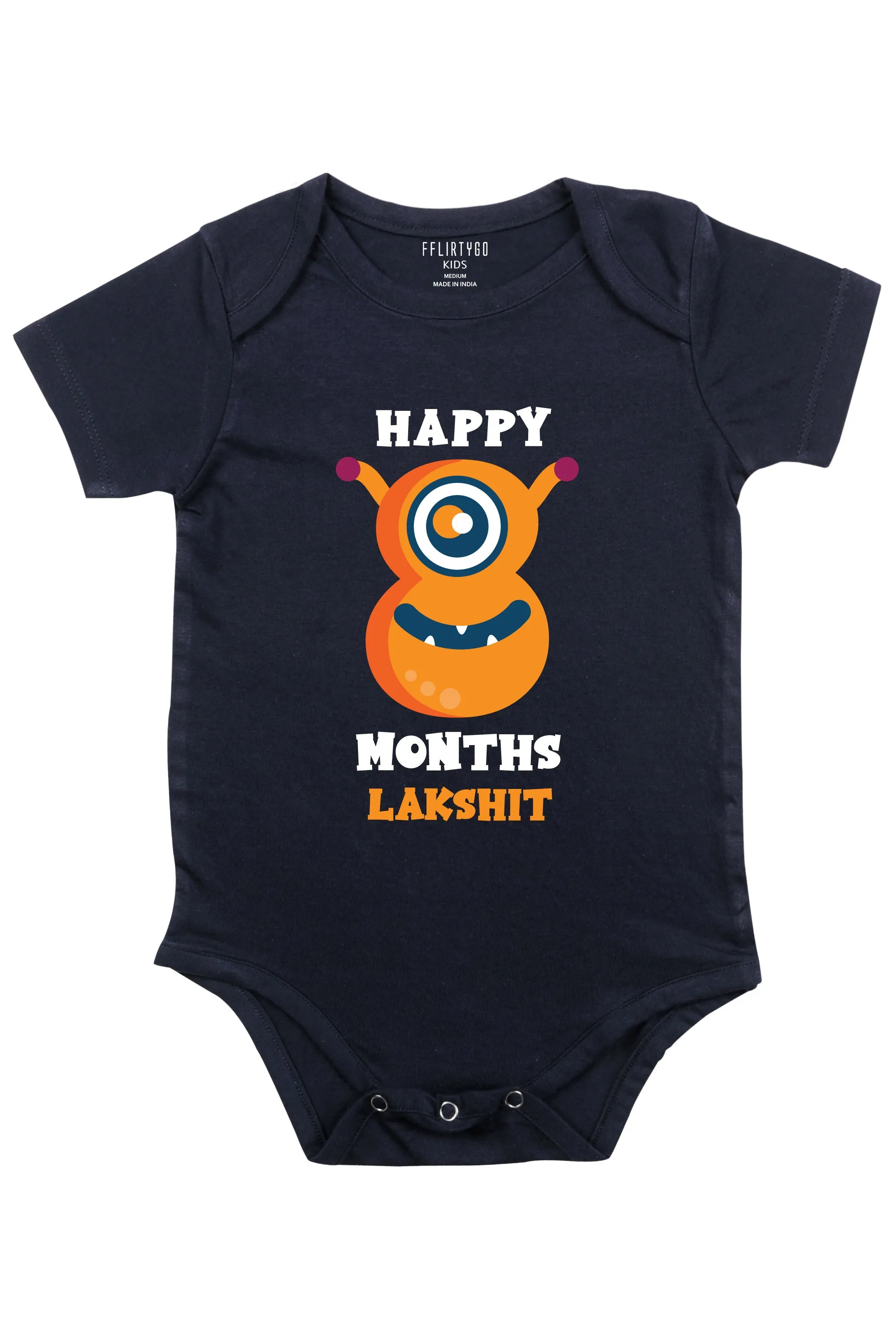 Eight Month Birthday Baby Romper | Onesies w/ Custom Name