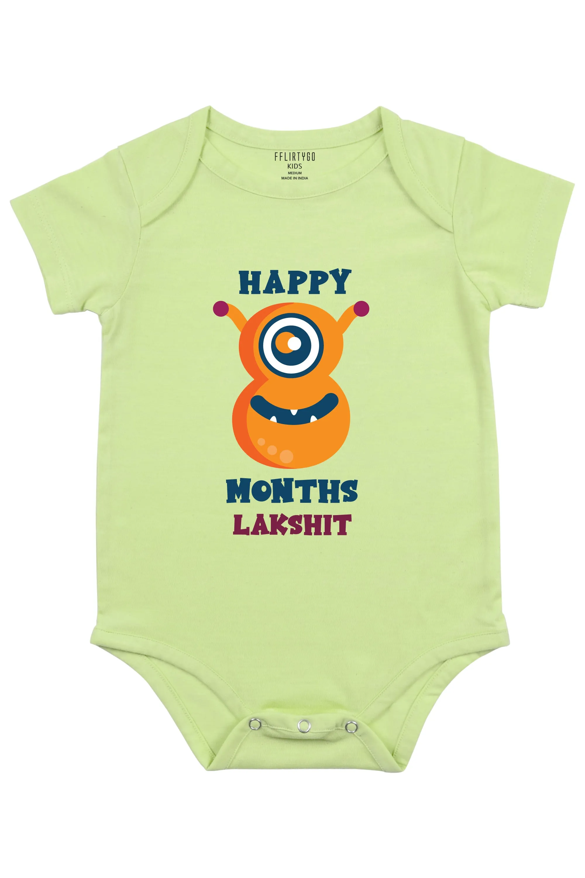 Eight Month Birthday Baby Romper | Onesies w/ Custom Name