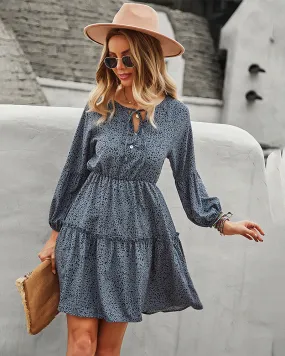 Encore Cotton Pocketed Acid Wash Tiered Dress