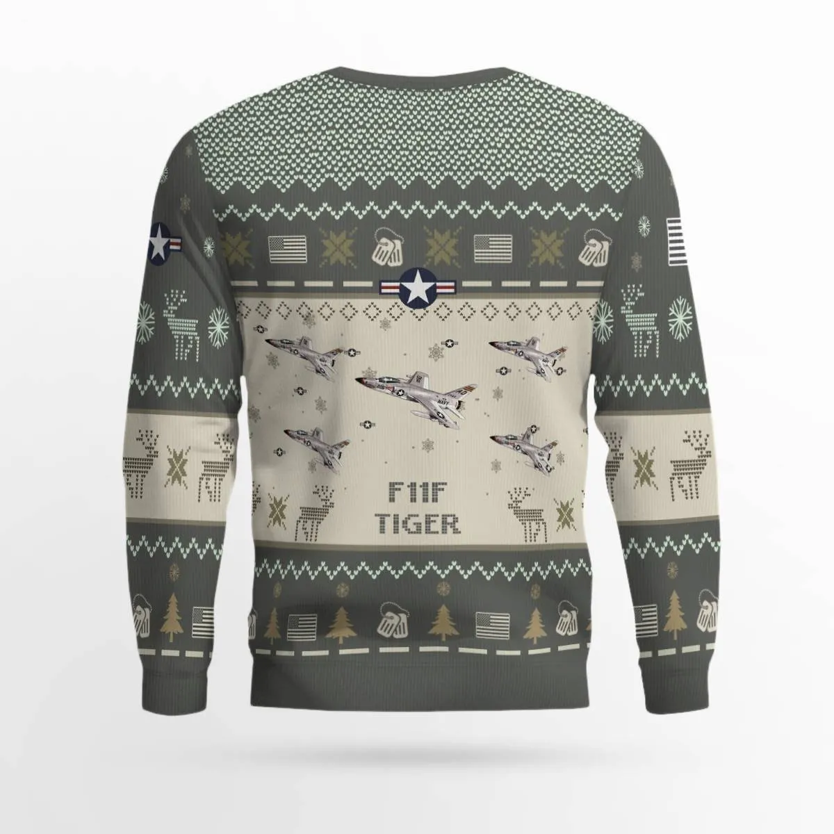 F11F Tiger Aircraft Ugly Sweater, Ugly Sweater Christmas Shirt for Men Dad Veteran