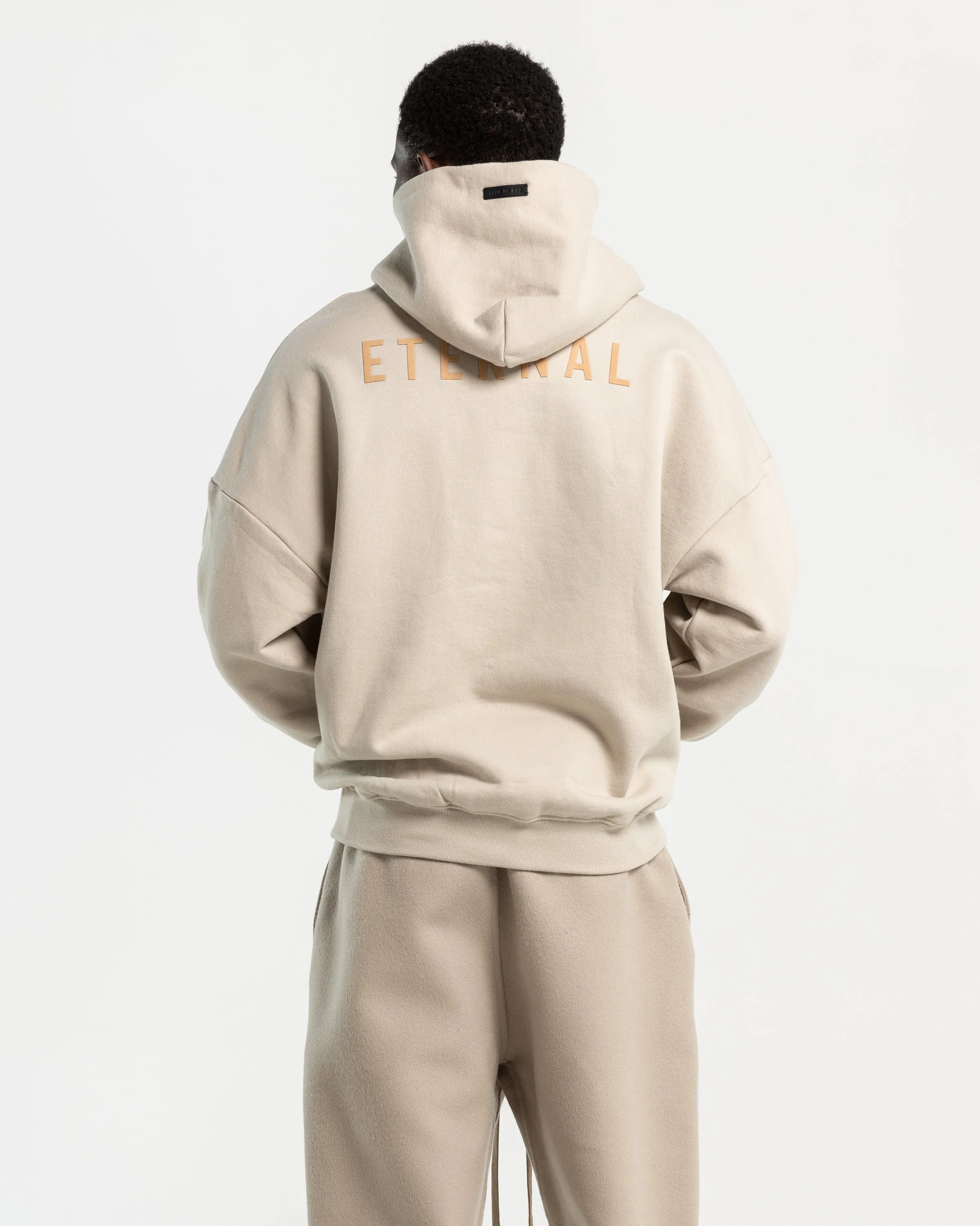 Fleece Hoodie in Cement