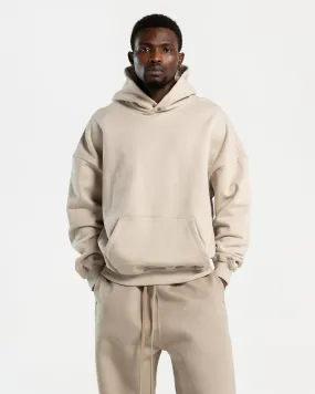 Fleece Hoodie in Cement