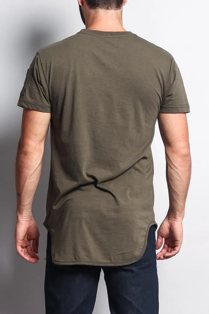 Flight MA-1 Long Length Curved Hem T-Shirt