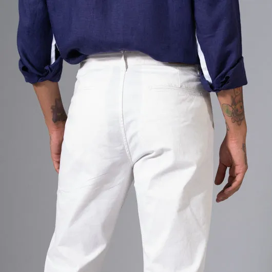 Gin & Tonic White Cotton Lycra Stretch Chinos