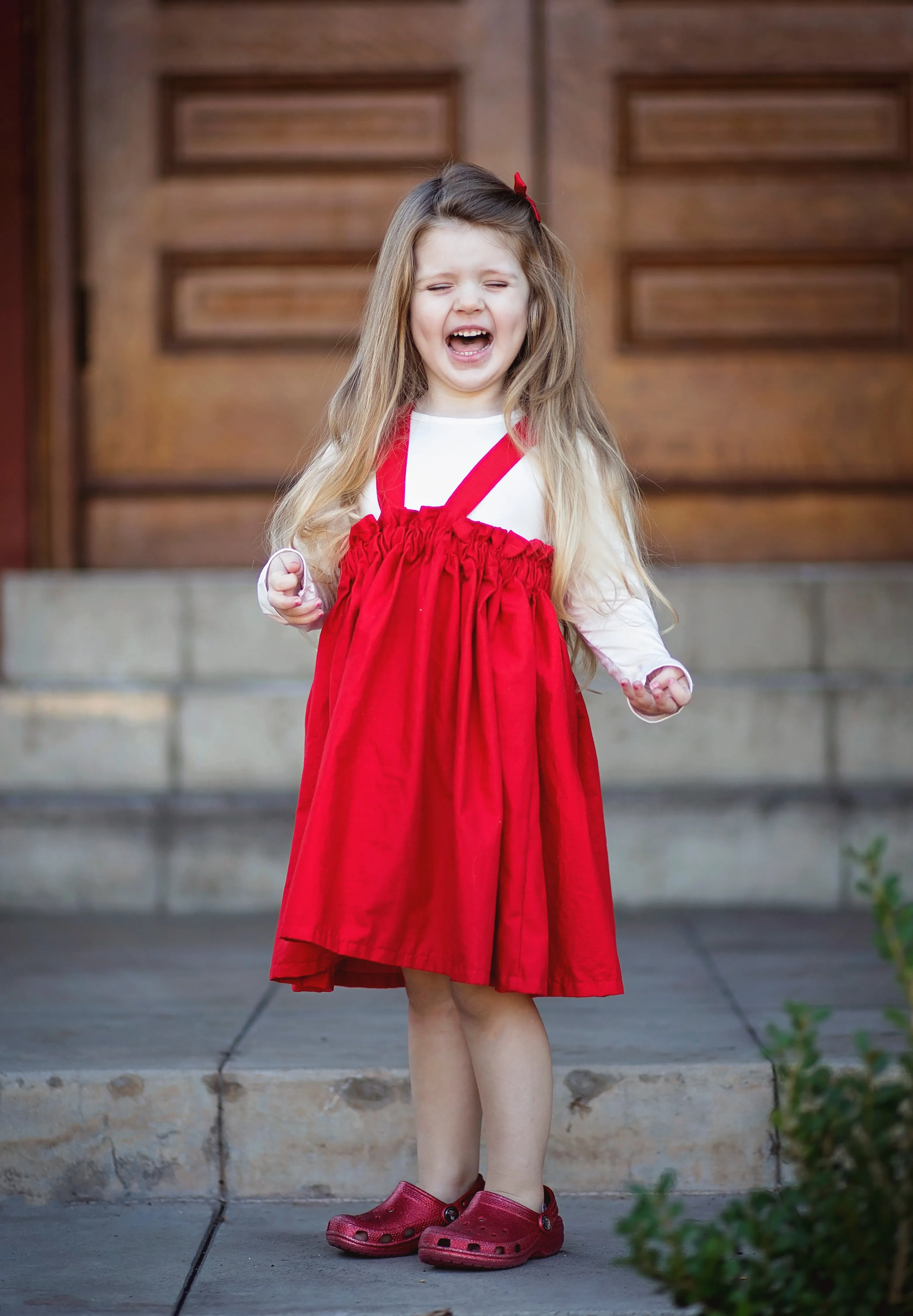 Girls Black Suspender Skirt