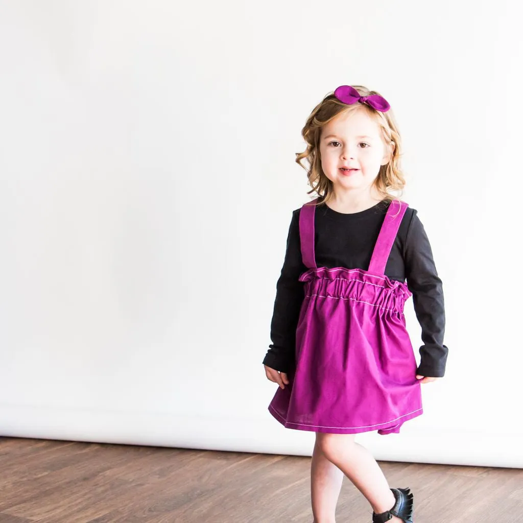 Girls Black Suspender Skirt