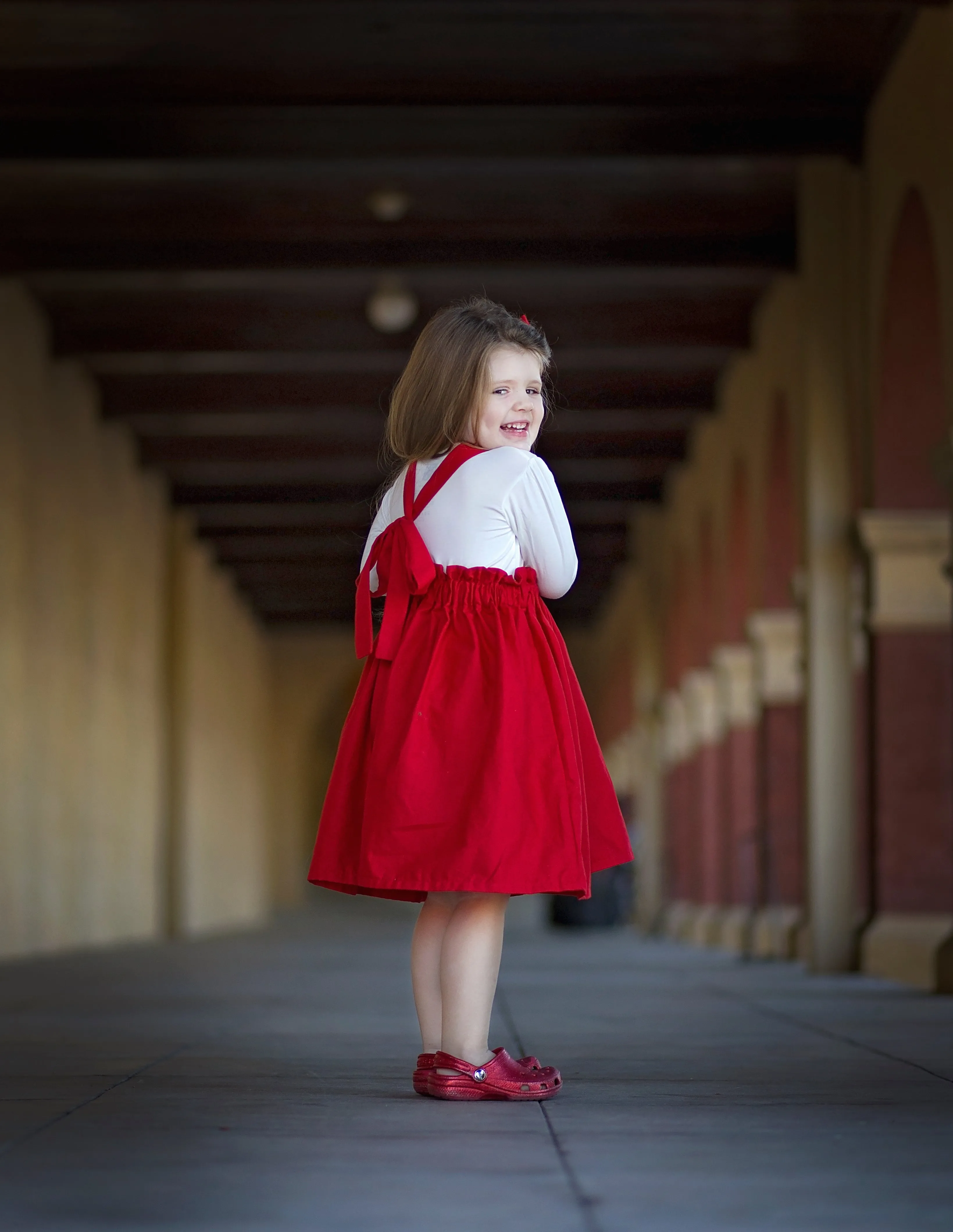 Girls Black Suspender Skirt