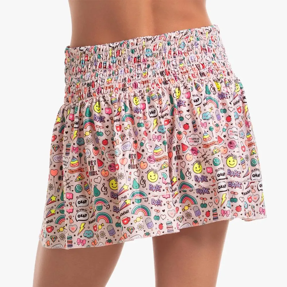 Girl's Get It Girl Smocked Tennis Skort Multicolor