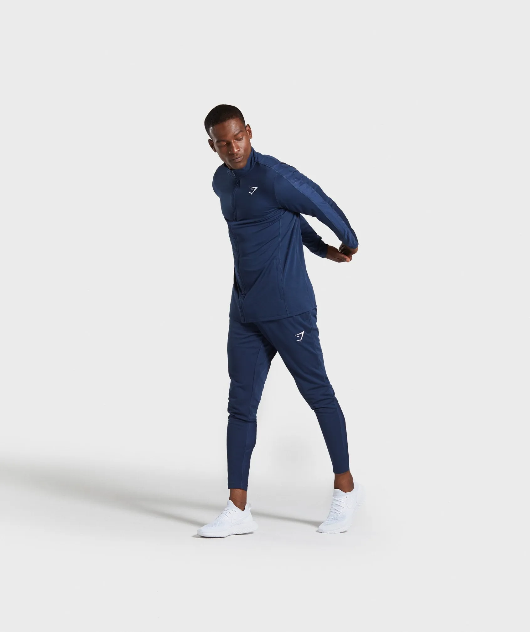 Gymshark React Training Track Top - Blue