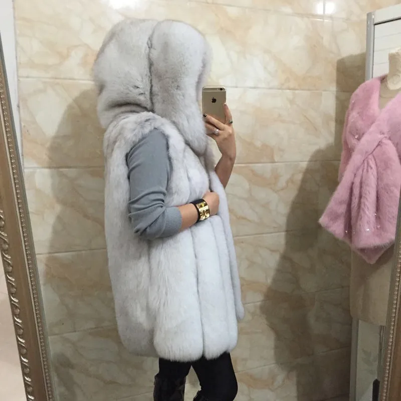 Hooded Fur Coat