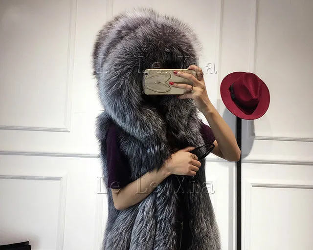 Hooded Fur Coat